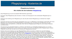 Desktop Screenshot of pflegeplanung-kostenlos.de