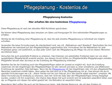 Tablet Screenshot of pflegeplanung-kostenlos.de